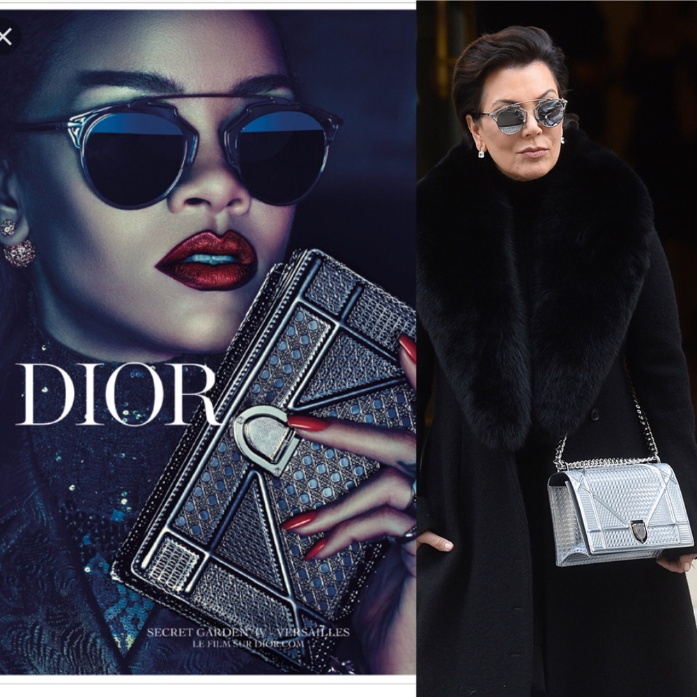 DIOR DIORAMA GOLD POUCH